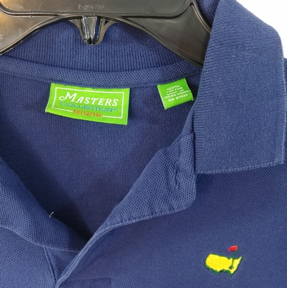 Master's Collection Navy Polo Shirt Sz M (12/14) - Picture 2 of 6